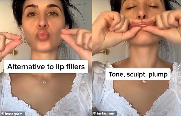 Danna Omari ungkap cara menebalkan bibir alami dengan pijatan.