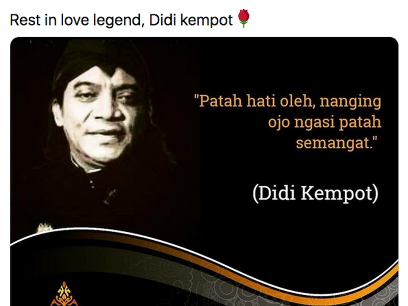 Meme Didi Kempot Meninggal