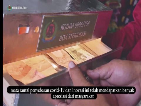Anggota Kodim Tenggarong ciptakan box sterilisasi uang