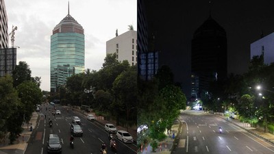 Suasana Jalanan Kota Surabaya Saat PSBB