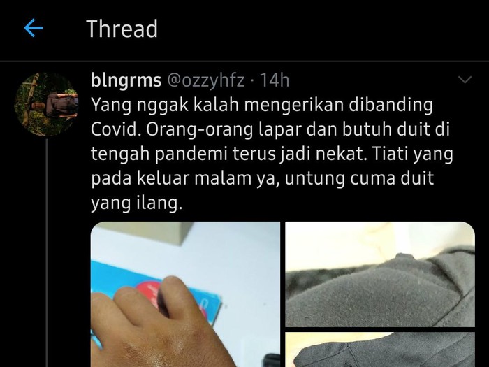 Cerita tentang perampasan dan penodongan di kawasan Monjali, Sleman, Selasa (5/5/2020).