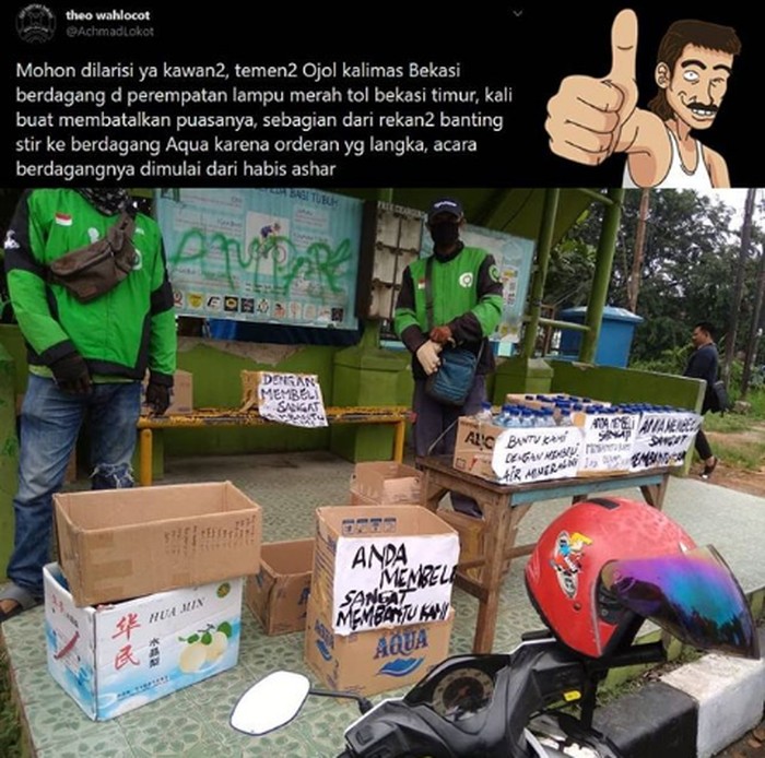 driver ojol jualan makanan