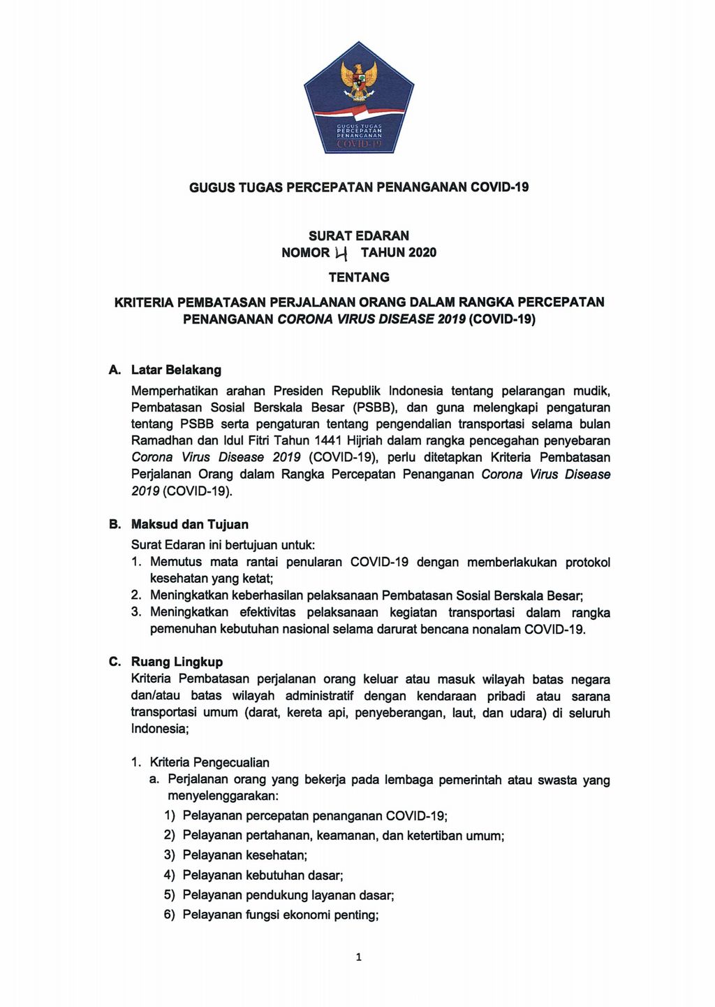 Ini Isi Surat Edaran Gugus Tugas Soal Pembatasan Perjalanan Contoh Surat Keterangan Izin Melintas Pada Masa Pemberlakuan PPKM.