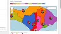 Informasi lebih detail bisa akses di https://pendataan.baliprov.go.id/map_covid19. Akumulasi kasus hingga Rabu (6/5/2020) adalah 277, tanpa penambahan kejadian infeksi virus corona di Bali.