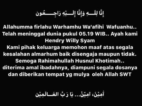 bapak nikita willy meninggal