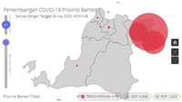 Informasi sebaran bisa diketahui lebih detail dengan mengakses link https://infocorona.bantenprov.go.id/. Data gugus tugas menyatakan ada 487 kasus hingga Rabu (6/5/2020) dengan penambahan 29 kasus COVID-19.