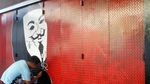 Pintu Pertokoan yang Tutup Ini jadi Media Seni Mural