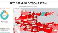 Informasi sebaran kasus infeksi corona di Jawa Timur bisa klik di http://infocovid19.jatimprov.go.id/. Hingga (6/5/2020) ada 1.221 kasus, dengan penambahan sebanyak 50 dari sebelumnya 1.171 kasus berdasarkan data Gugus Tugas Percepatan Penanganan COVID-19.