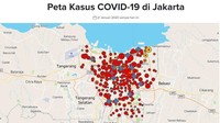 Informasi sebaran COVID-19 di Jakarta bisa klik di link https://corona.jakarta.go.id/id/peta-kasus. Data laporan media harian menyatakan ada 4.770 kasus di Jakarta. Hingga Rabu (6/5/2020) ada penambahan 83 kasus dari sebelumnya 4.687 kejadian.