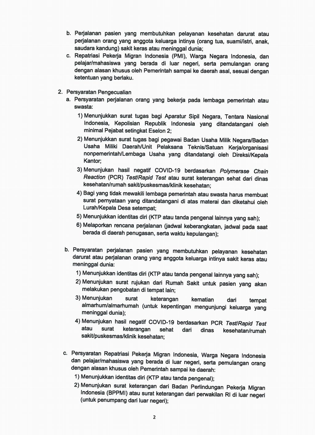 Surat Edaran Gugus Tugas Penanganan COVID-19.