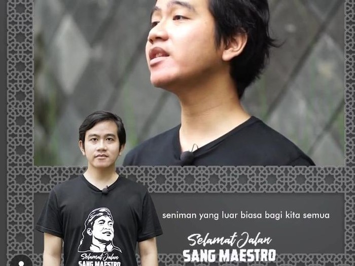 Gibran mengenang sosok almarhum Didi Kempot, Kamis (7/5/2020).