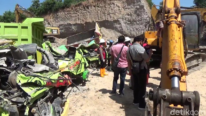 Lokasi tambang longsor yang tewaskan dua pekerja di Rembang, Kamis (7/5/2020).