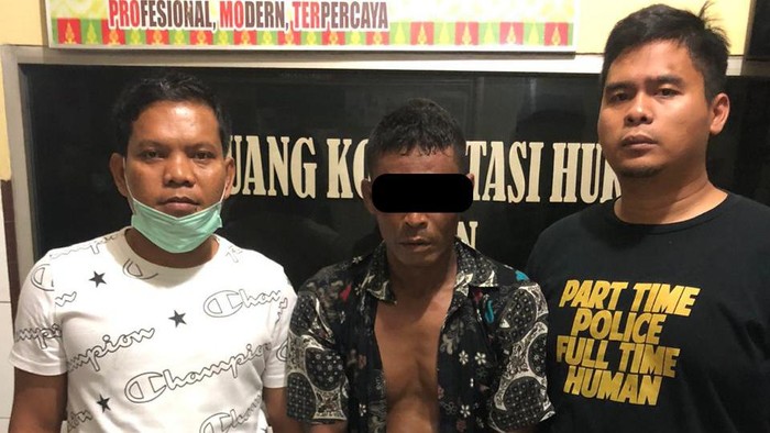 Salah satu pria dalam video viral tantang polisi kau tandai mukaku (Dok. Polisi)