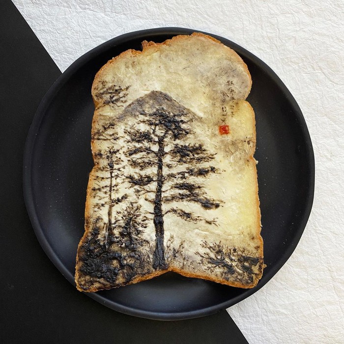 Roti panggang artistik