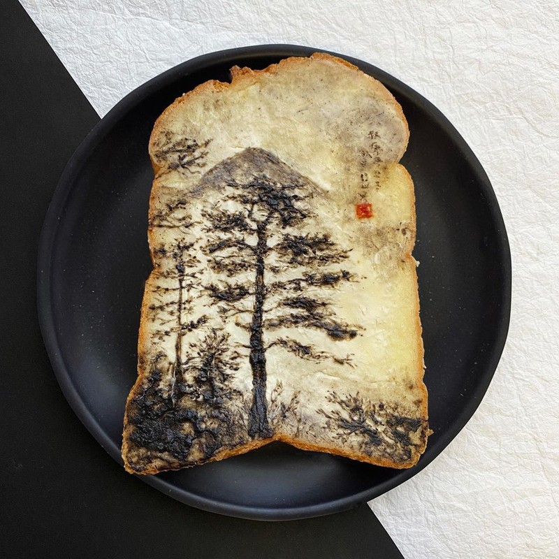 Roti panggang artistik