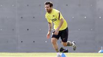 Potret Messi dkk Kembali Menggiring Bola di Latihan Barcelona