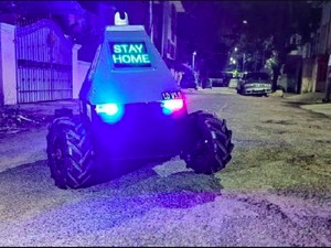 Polisi Ini Kerahkan Robot, Periksa Pelanggar Lockdown