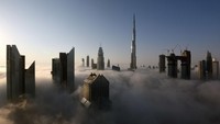 Diketahui Burj Khalifa memiliki 163 lantai, sehingga waktu buka puasa beberapa lantai pun berbeda-beda. Tom Dulat/Getty Images