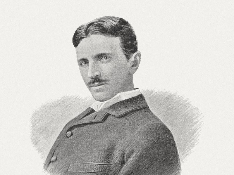 Nikola Tesla (1856 - 1943), Serbian-American inventor, electrical engineer, mechanical engineer, and physicist. He is best known for his contributions to the design of the modern alternating current (AC) electricity supply system. Offset print after a photograph, published in 1898.
