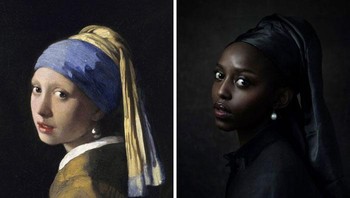 Bagaimana pun situasinya, kita tetap harus melatih kreatifitas kita. Tidak perlu ribet, hanya cukup pilih satu karya seni lukisan dan cobalah tiru dengan beragam barang-barang yang ada di sekitar. Bored Panda/Jenny Boot