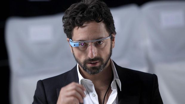 Google co-founder Sergey Brin wears Google Glass  speaks before the Diane Von Furstenberg Spring 2013 show during Fashion Week in New York, Sunday, Sept. 9, 2012.  (AP Photo/Seth Wenig)