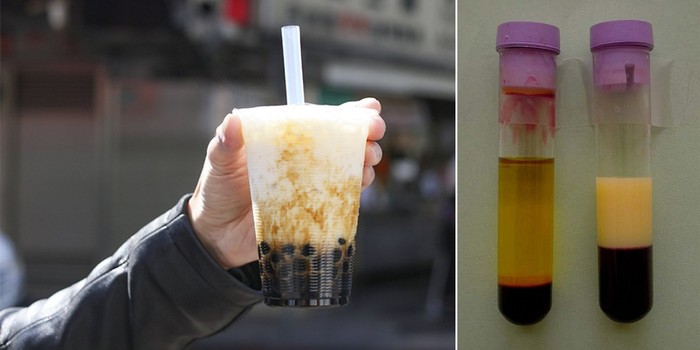 Efek minum bubble tea, warna plasma darah putih susu