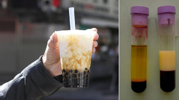 Efek minum bubble tea, warna plasma darah putih susu