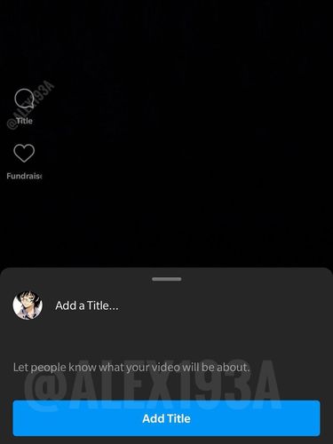 Menambahkan judul di Instagram Live