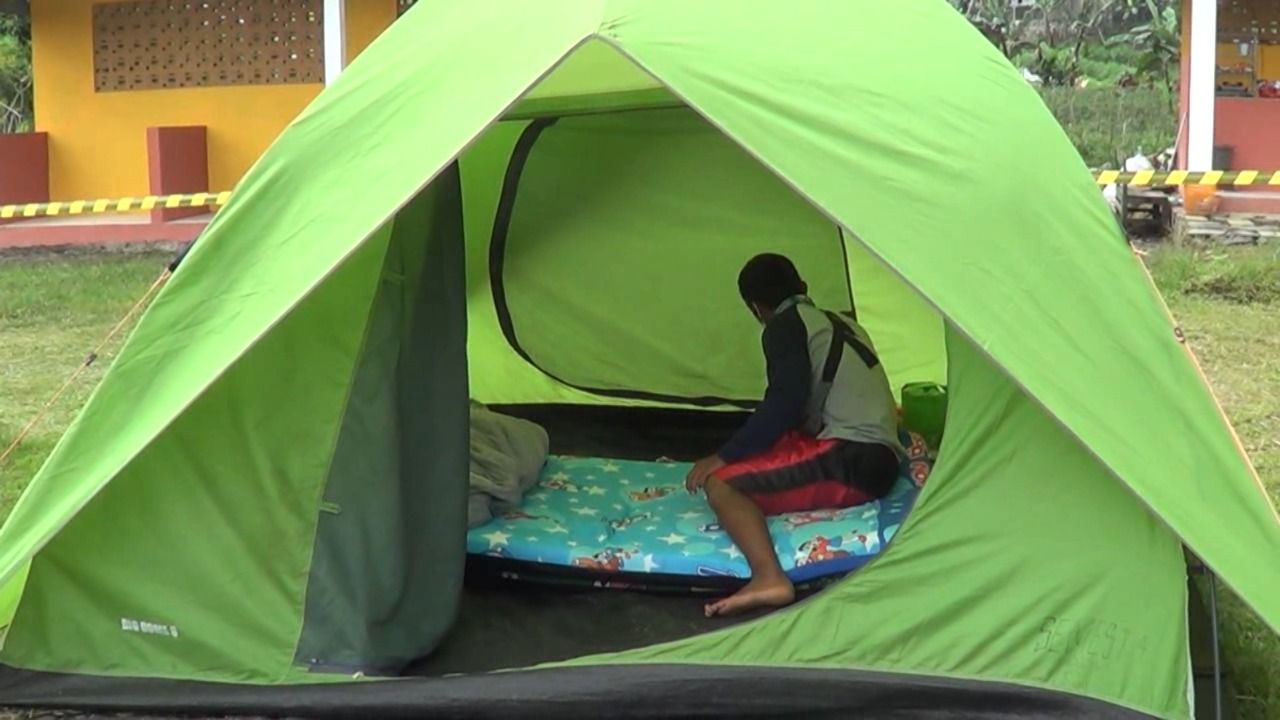 Tenda di Telaga Madirda untuk pemudik