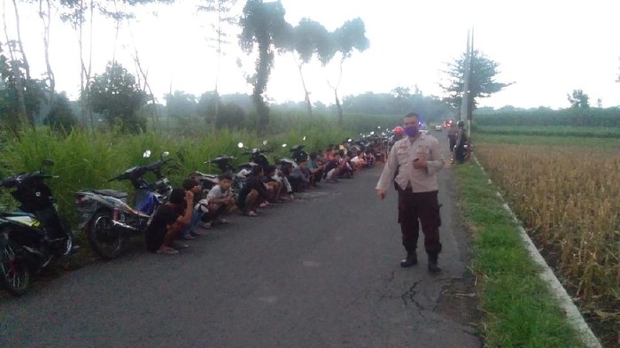 Belasan Pelaku Balap Liar Diamankan Polisi Kediri