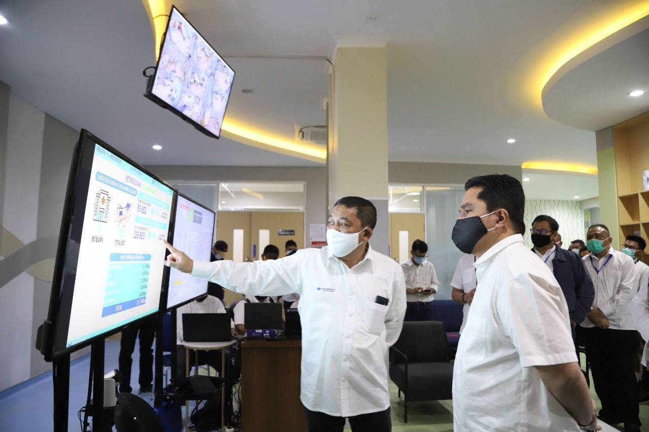 Erick Thohir Cek laboratorium PCR milik RS PHC