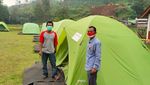Foto: Deretan Tenda Karantina Pemudik di Karanganyar
