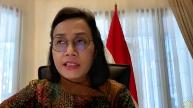 Menteri Keuangan, Sri Mulyani dalam konferensi pers Komite Stabilitas Sistem Keuangan (KSSK). (Youtube Kemenkeu RI)