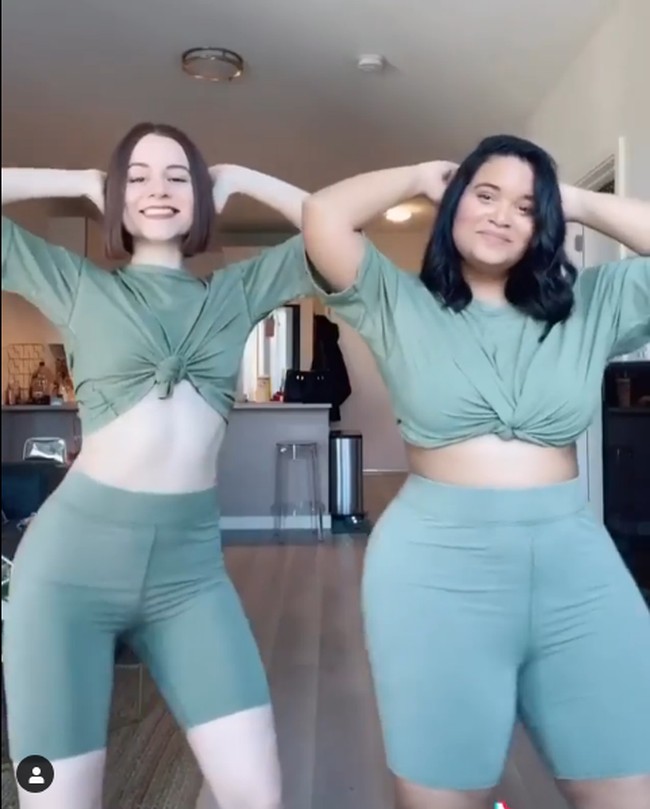 Sambil menari, Denise dan Maria juga ingin membuktikan jika semua wanita bisa cantik dengan bentuk tubuh apapun. Foto: Instagram @denisemmercedes