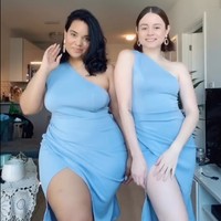 Denise Mercedes dan Maria Castellanos adalah dua sahabat dengan bentuk tubuh yang berbeda. Denise bertubuh kurus dan lebih tinggi sedangkan Maria lebih berisi. Mereka membuktikan jika kedua bentuk tersebut cocok dengan memakai banyak gaya busana.Foto: Instagram @denisemmercedes