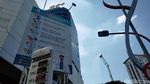 Gedung-gedung Tinggi di Surabaya juga Disemprot Disinfektan
