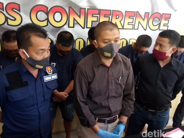 Jumpa pers kasus penipuan dan penggelapan oleh napi asimilasi di Wonosobo, Selasa (12/5/2020).