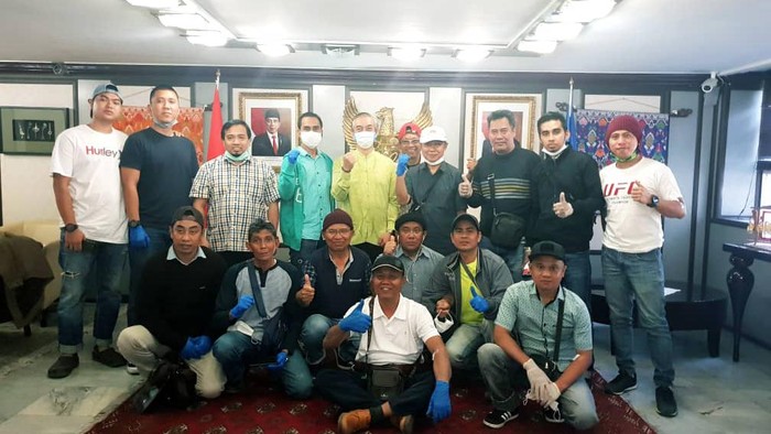15 ABK WNI yang berhasil dibebaskan oleh KBRI Tehran (KBRI Tehran)