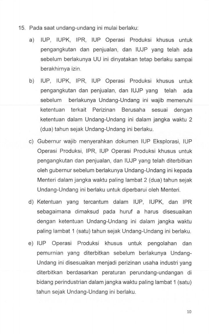 Hasil Pembahasan RUU Minerba