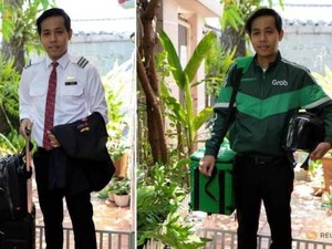 Corona Buat Pramugara Ini Alih Profesi Jadi Sopir Ojol