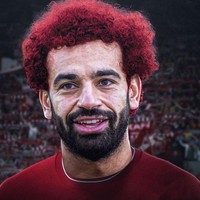 Begini jadinya kalau Mohamed Salah punya penampilan baru dengan rambut keribonya yang berwarna merah seperti jersey Liverpool. (Foto: Instagram/ @brfootball)
