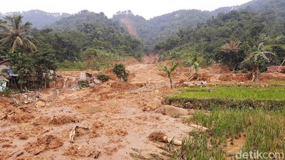 Begini Dahsyatnya Longsor di Leuwisadeng Bogor