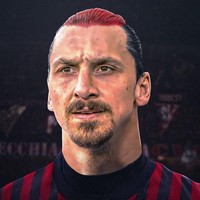 Dari AC Milan, ada Zlatan Ibrahimovic dengan rambut belang merah hitam. (Foto: Instagram/ @brfootball)