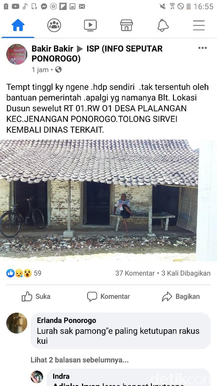 viral kakek di ponorogo tak dapat bantuan