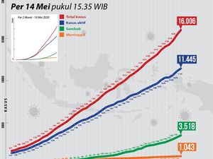 Sempat Rekor Kasus Baru Tertinggi, Ini Kurva Corona RI Per 14 Mei