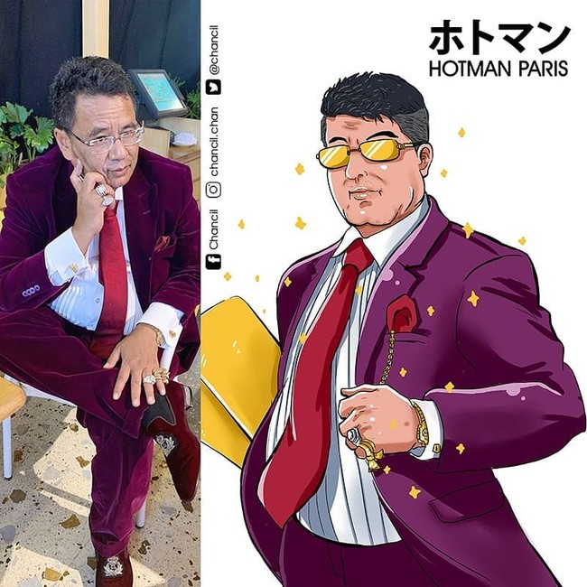 Hotman Paris juga menjadi salah satu tokoh yang diubah fotonya oleh Chancil menjadi anime Jepang. Bagaimana menurutmu, terlihat semakin keren bukan? Foto: Instagram @chancil.chan