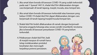 Ketentuan pelaksanaan Sholat Idul Fitri di kawasan COVID-19 (ilustrasi: Mindra Purnomo/detikcom)