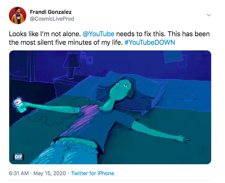 Meme YouTube down