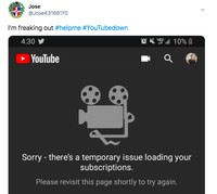 Meme YouTube down