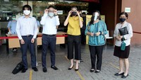 Donasi Face Shield (APD) dari Itochu Indonesia ini diperutukan bagi tim medis Siloam Hospitals Group yang berada di garda terdepan dalam penanganan COVID-19. dok. Siloam Hospital Group